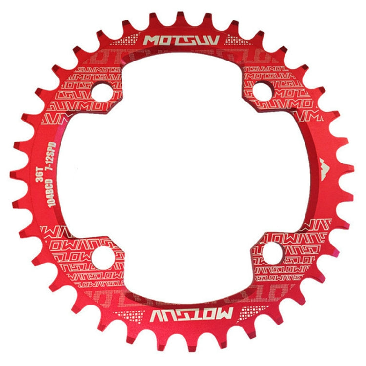 MOTSUV Round Narrow Wide Chainring MTB Bicycle 104BCD Tooth Plate Parts