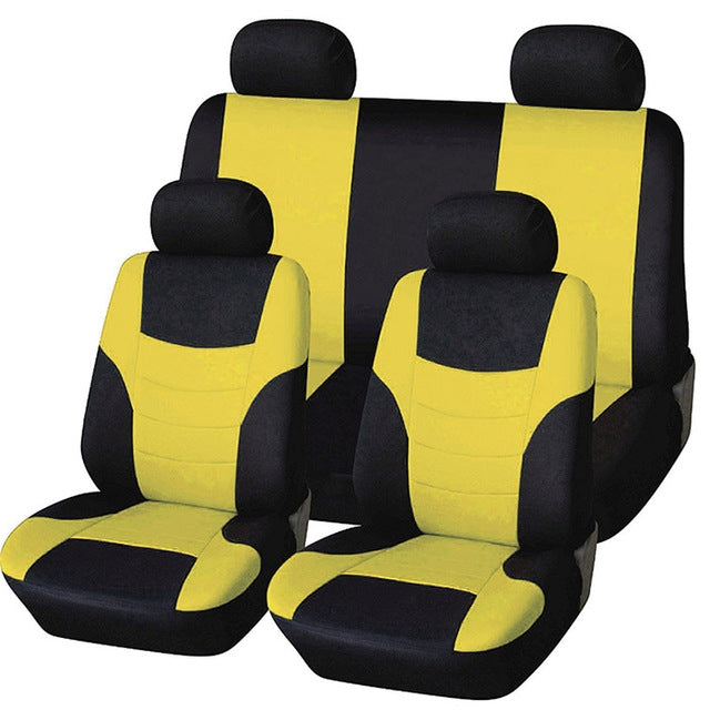 Universal Car Seat Cover Personality Stitching Automotive Chairs Protective Sleeve Cloth Automobile Seats Covers, Green, Yellow, Orange, red, pink, Blue