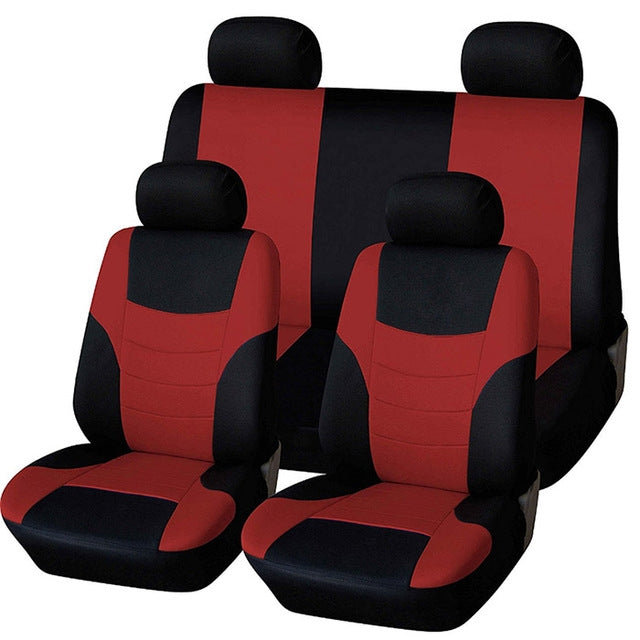 Universal Car Seat Cover Personality Stitching Automotive Chairs Protective Sleeve Cloth Automobile Seats Covers, Green, Yellow, Orange, red, pink, Blue
