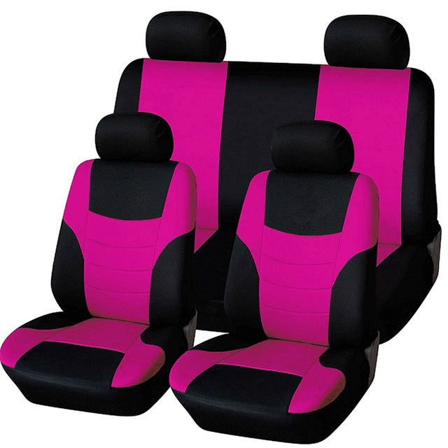 Universal Car Seat Cover Personality Stitching Automotive Chairs Protective Sleeve Cloth Automobile Seats Covers, Green, Yellow, Orange, red, pink, Blue