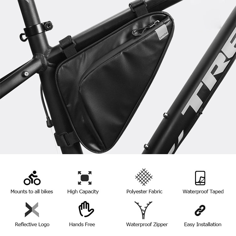 Shark Tiger Bicycle Front Beam Wax Polyester Triangle Bag