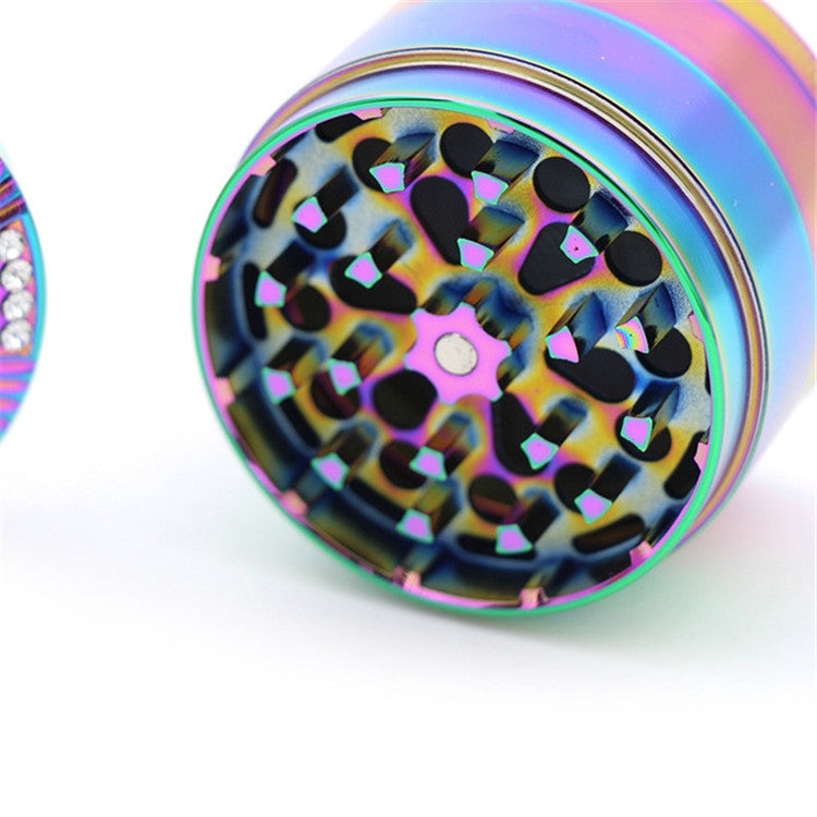 Creative Colorful Smoke Grinder Zinc Alloy Four-layer Grinder
