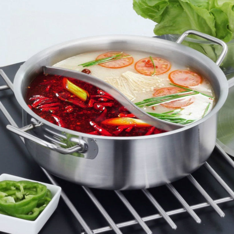 Stainless Steel Extra Thick Hot Pot Thickened Bottom Grid Pot, Diameter : 28cm, Diameter : 30cm, Diameter : 32cm, Diameter : 34cm