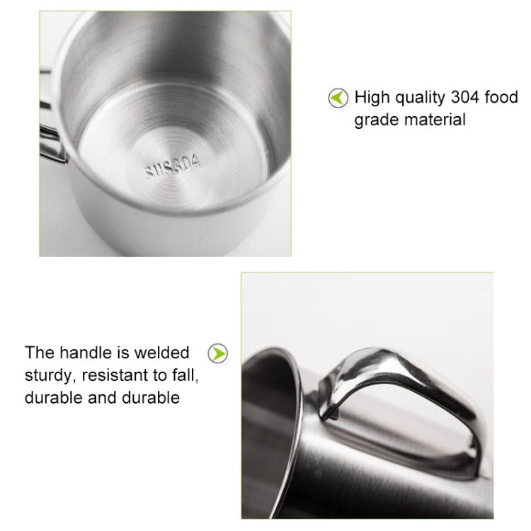 5 PCS Extra Thick 304 Stainless Steel Cup Children's Mouth Cup with Handle Cover Household adult Drinking Water Cup, 7cm without cover, 8cm with cover, 9cm with cover, 10cm with cover, 11cm with cover, 12cm with cover