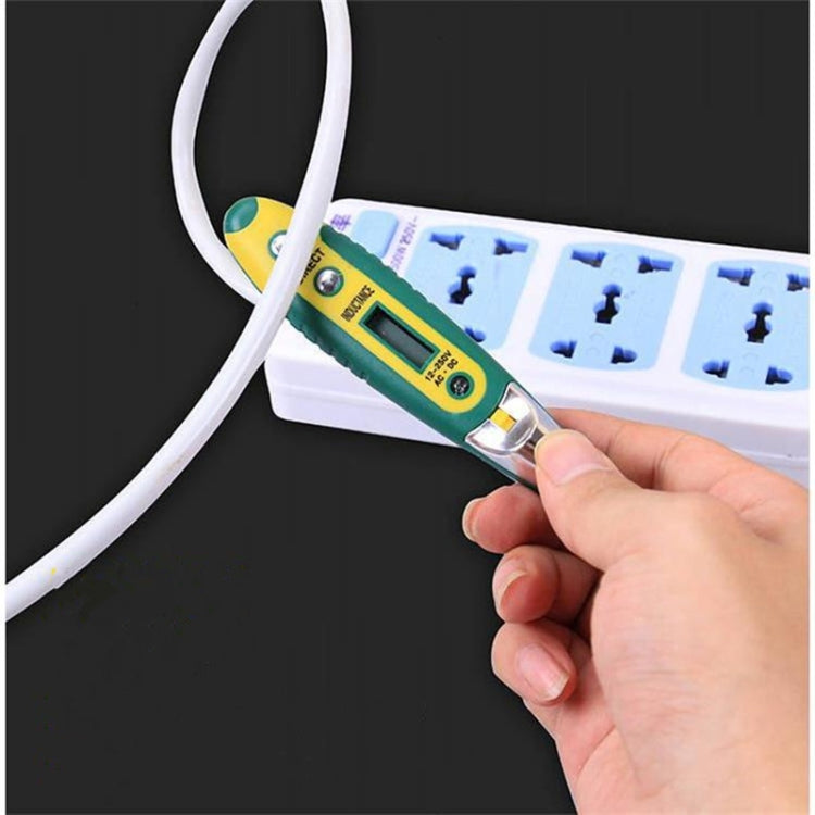 High Precision Electrical Tester Pen Screwdriver 220V AC DC Outlet Circuit Voltage Detector Test Pen with Night Vision, Digital Display Pen (Card), Digital Display Electric Pen (OPP ), Digital Display Pen (Card)+Battery