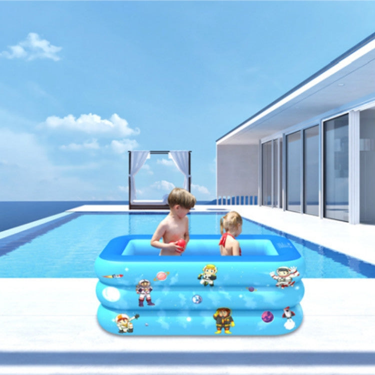 Household Indoor and Outdoor Aerospace Pattern Baby Square Inflatable Swimming Pool