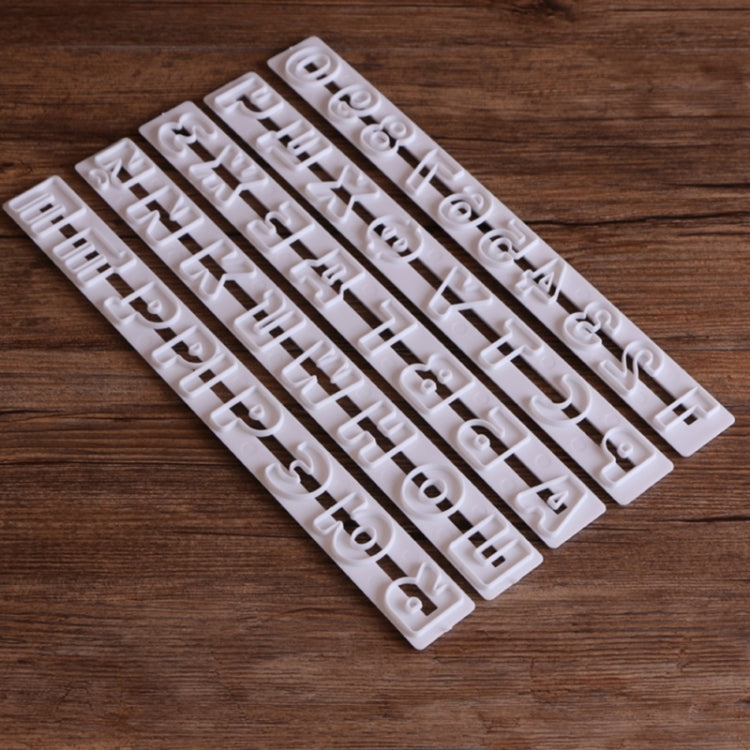 5 PCS Russian Letters Fondant Molds Embosser Sugar Craft Alphabet Moulds Cake Dessert Decor DIY Bakeware Tools, 24x2.6x0.6cm