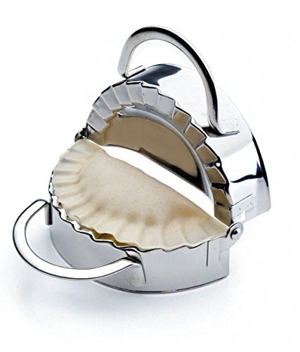 Stainless Steel Dumpling Maker Dough Cutter Dumpling Mould Kitchen Accessories Pastry Tools, Large 9.7cm with White Box, Small 7.7cm with White Box, 8.3 Dumplings Round Knife, 7.3 Dumplings Round knife