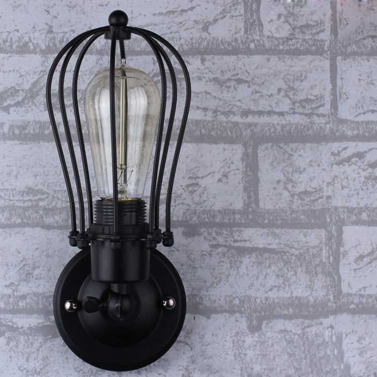 Retro Double Head Grapefruit Wrought Iron Antique Restaurant Corridor Aisle LED Wall Lamp, without Light Source, with Edison LED 4W, with Edison Tungsten Wire 40W