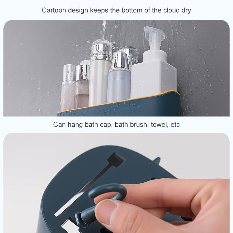 No Drill Wall Mounted Shower Shelf Cell Phone Bathroom Shampoo Holder