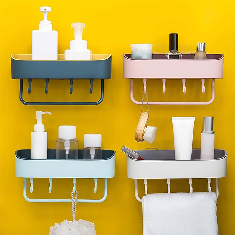 No Drill Wall Mounted Shower Shelf Cell Phone Bathroom Shampoo Holder