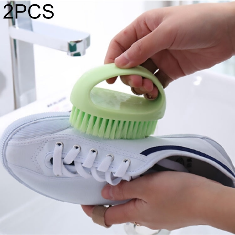 2 PCS Multi Functional Soft Hair Laundry Washing Shoes Bathroom Cleaning Brush