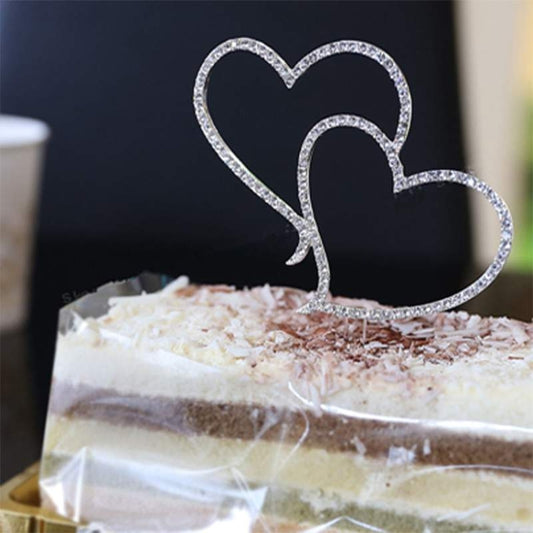 Heart Crystal Cake Insert Cake Decoration Wedding Gift, Cake Insert Decoration