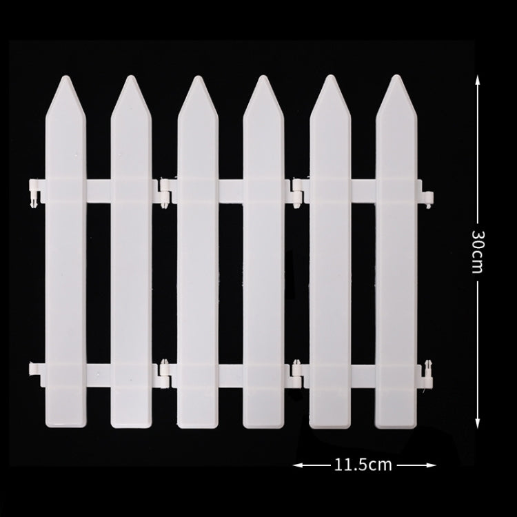 10 PCS Christmas Decoration White Plastic Tips Fence Christmas Tree Fence, Tree Fence