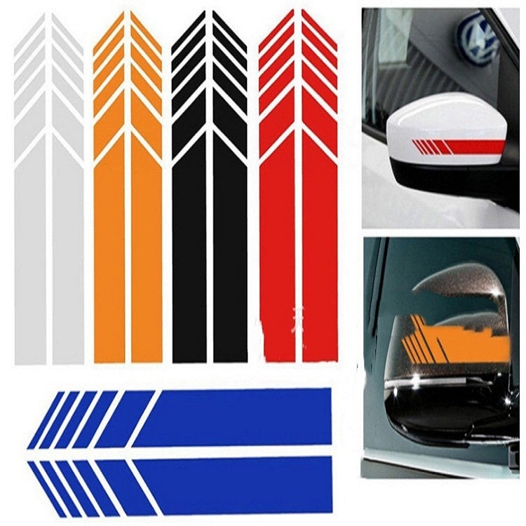 10 PCS Simple Rearview Mirror Car Stickers Rearview Mirror Personality Scratches Reflective Car Stickers, D5