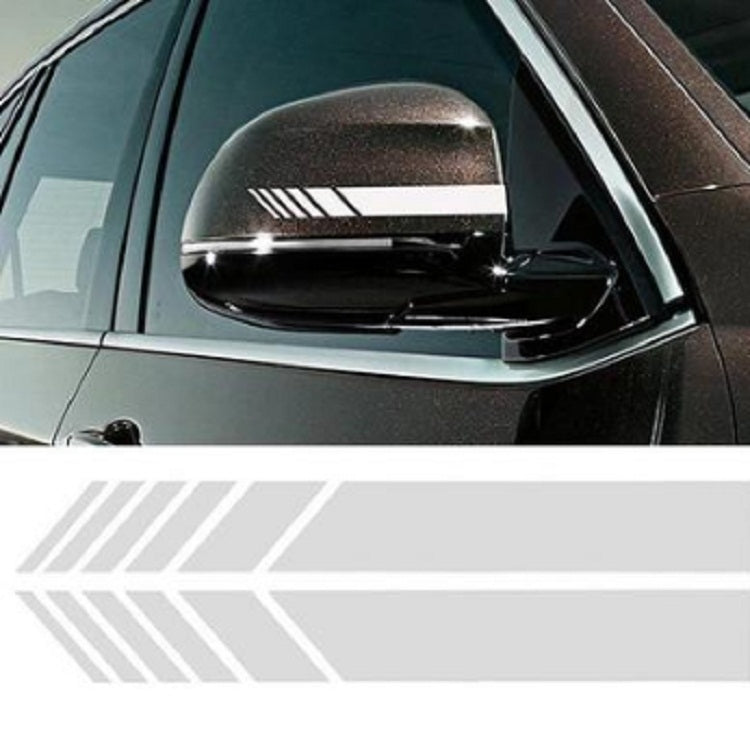 10 PCS Simple Rearview Mirror Car Stickers Rearview Mirror Personality Scratches Reflective Car Stickers, D5