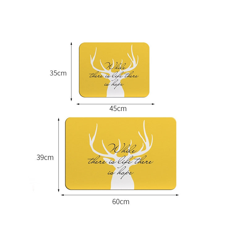 Bathroom Toilet Quick-Drying Absorbent Non-Slip Mats Diatom Ma, 60 x 40 cm