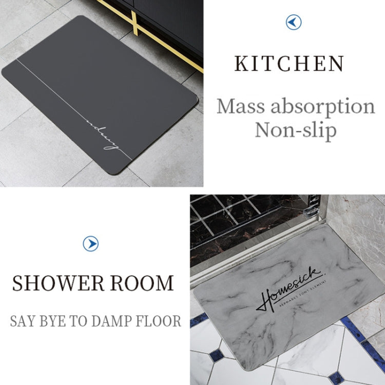 Bathroom Toilet Quick-Drying Absorbent Non-Slip Mats Diatom Ma, 60 x 40 cm
