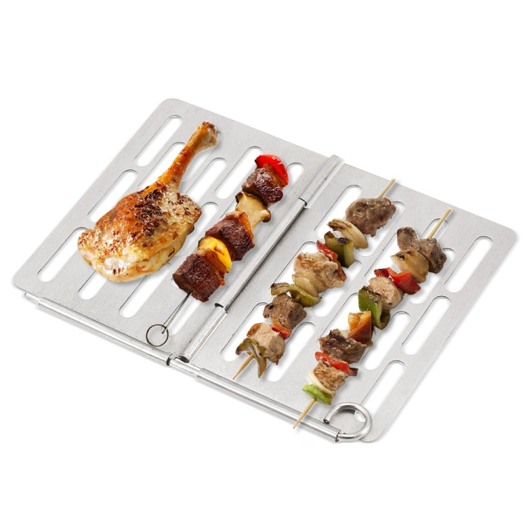 Stainless Steel Folding Barbecue Net Portable BBQ Picnic Accessories