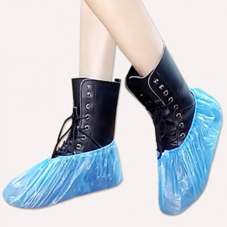 100 PCS Rainy Day Disposable Plastic CPE Thick Outdoor Shoe Cover, 3g