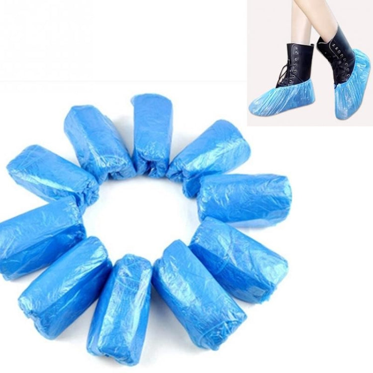 100 PCS Rainy Day Disposable Plastic CPE Thick Outdoor Shoe Cover, 3g