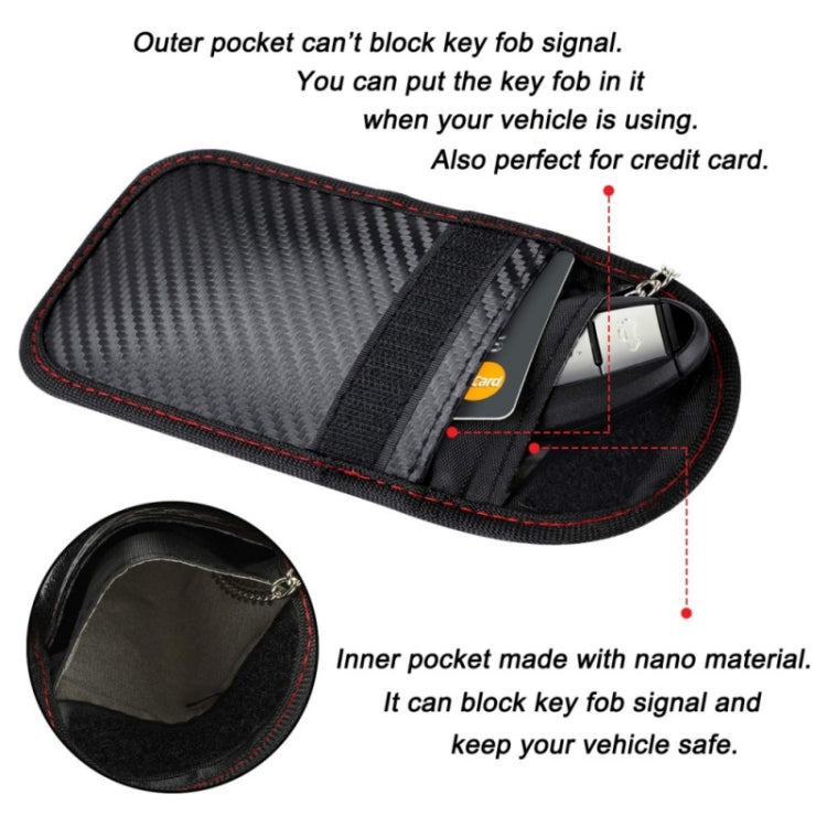 Antimagnetic RFID Car Key Mobile Phone Bag Shielding Set Radiation Cell Phone Pocket, 2 PCS 13 x 8.5cm