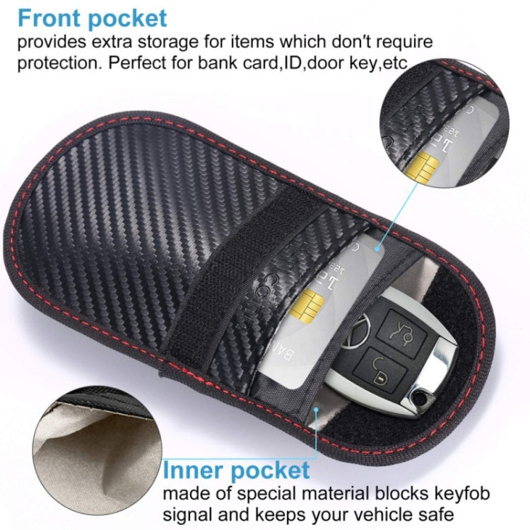 Antimagnetic RFID Car Key Mobile Phone Bag Shielding Set Radiation Cell Phone Pocket, 2 PCS 13 x 8.5cm