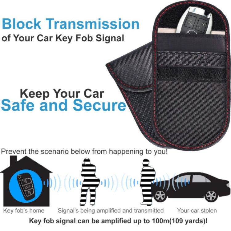 Antimagnetic RFID Car Key Mobile Phone Bag Shielding Set Radiation Cell Phone Pocket, 2 PCS 13 x 8.5cm