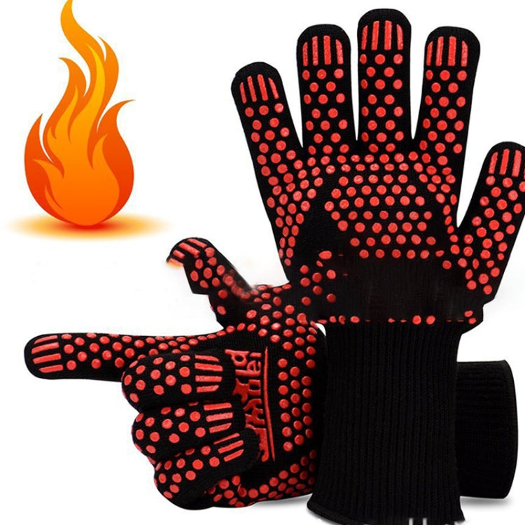 Heat-resistant High Temperature Fire Resistance Cooking Baking Barbecue Grill Gloves, Red BBQ, Red Torch