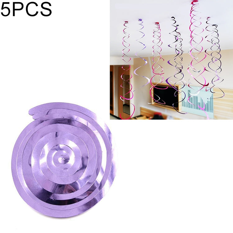 5 PCS 70cm PVC Spiral Ornaments Christmas Kindergarten Classroom Birthday Party Scene Layout Hanging Sequin Ornaments