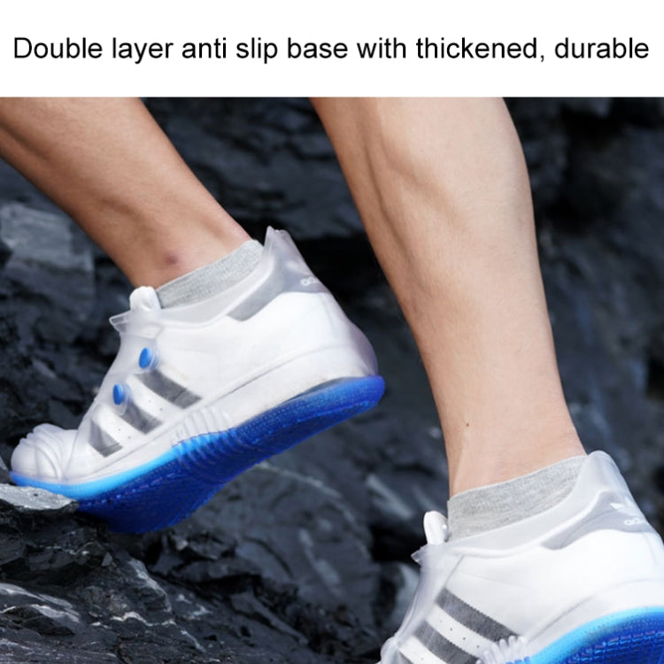 Low Toe Shoe Covers Men And Women Non-Slip Thick Bottom Flip Buckle Waterproof Rain Boots, Size:, 36/37, 38/39