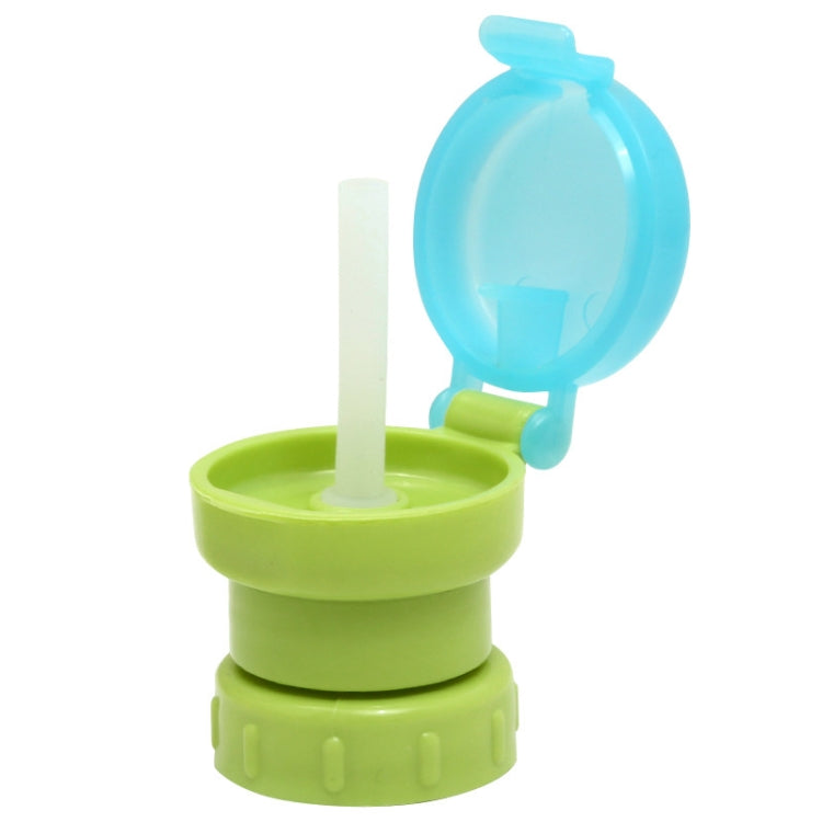 Children Portable Bottled Drinks Anti-overflow Anti-squash Replacement Straw Cap, Blue, Green, Red