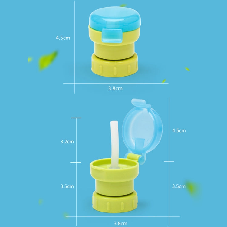 Children Portable Bottled Drinks Anti-overflow Anti-squash Replacement Straw Cap, Blue, Green, Red