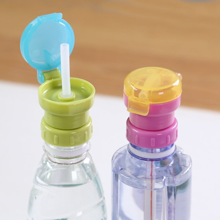 Children Portable Bottled Drinks Anti-overflow Anti-squash Replacement Straw Cap, Blue, Green, Red