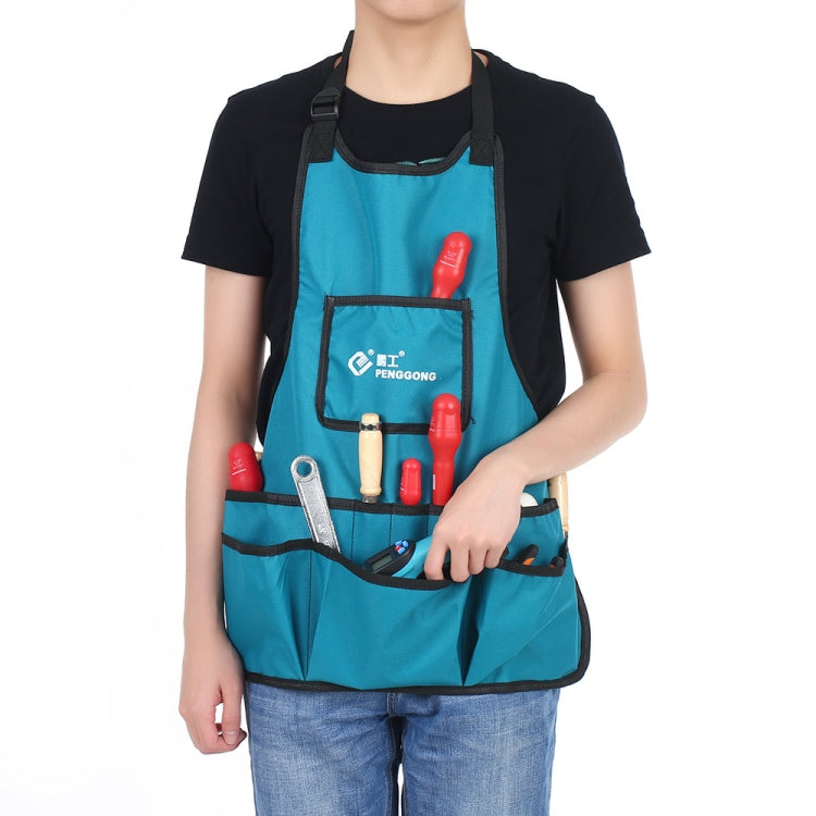 PENGGONG Waterproof Canvas Gardening Apron Tools Bag Electrician Tool Organizer For Toolkit, Blue, Black, Grey, ArmyGreen