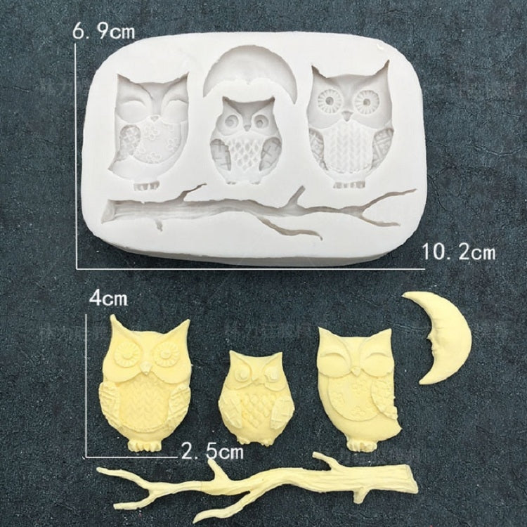 Owl Fondant Mold Cake Decoration Diy Dry Pais Chocolate Silicone Mold, Owl Shape