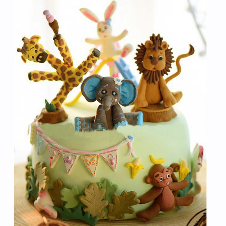 2 PCS 3D Animal Shape Silicone Form Fondant Cake Biscuit Molds, 3D Animal Shape(Lion), 3D Animal Shape(Giraffe)