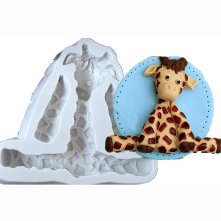 2 PCS 3D Animal Shape Silicone Form Fondant Cake Biscuit Molds, 3D Animal Shape(Lion), 3D Animal Shape(Giraffe)