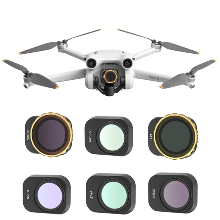 JSR For Mini 3 Pro Camera Filters, 3 In 1 CPL+ND8+ND16, 4 In 1 Star+CPL+ND8+ND16, 4 In 1 ND8+ND16+ND32+ND64, 4 In 1 ND8-PL+ND16-PL+ND32-PL+ND64-PL, 6 In 1 UV+CPL+ND8+ND16+ND32+ND64