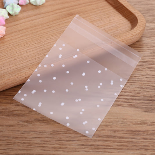 100pcs / Pack Plastic Transparent Cellophane Bags Polka Dot Candy Cookie Gift Bag with DIY Self Adhesive Pouch Celofan Bags for Party, 7x7cm, 8x10cm, 10x15cm
