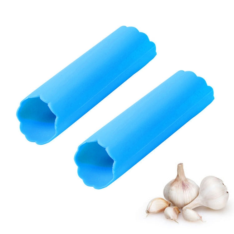 2 PCS Kitchen Peeling Garlic Press Garlic Peeler Does Not Hurt the Hand Silicone Garlic Peeler, Green, Red, Blue