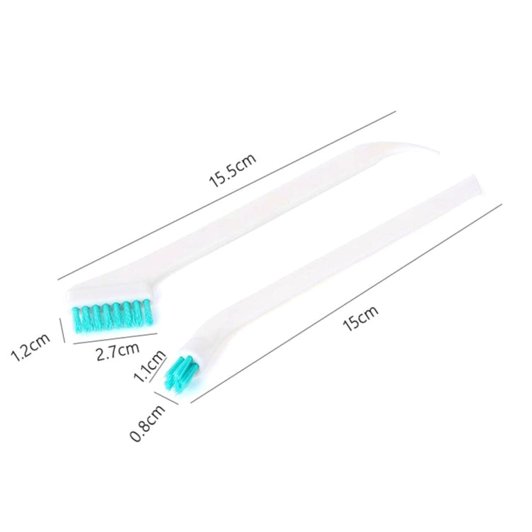 2 Sets 2 in 1 Double Head Door Window Gap Cleaning Brush Cup Brush with Tail Scraper