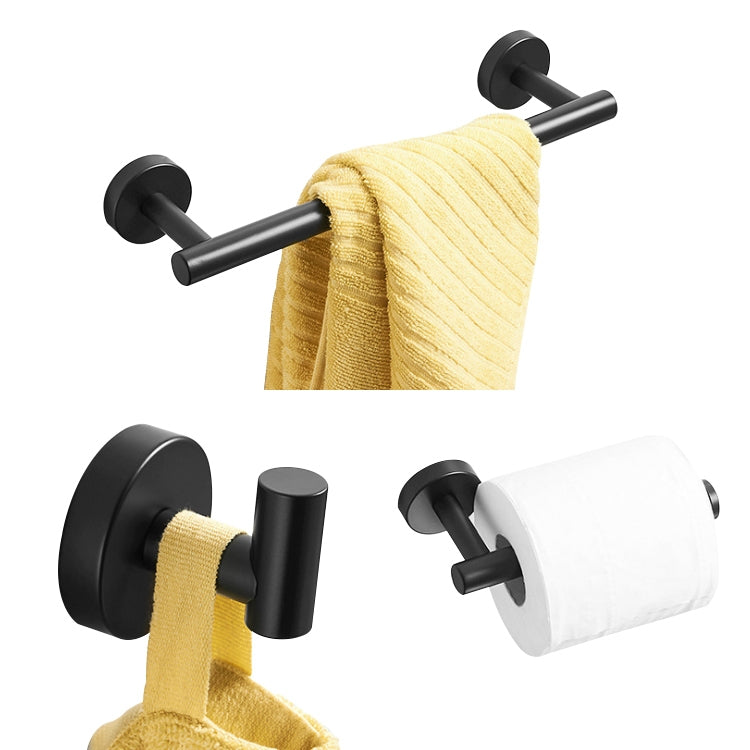 3 In 1 Matte 304 Stainless Steel Towel Bar Paper Towel Rack Hook Bathroom Accessories Bath Shower Set, Silver, Gold, Black