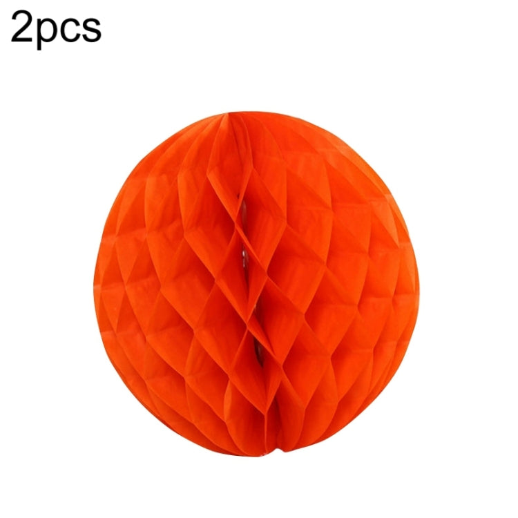 2 PCS Wedding Room Decoration Festive Mall Decoration Paper Honeycomb Ball Lantern, 6 inches 15 cm, 10 inches 25 cm, 12 inches 30 cm, 8 inches 20 cm
