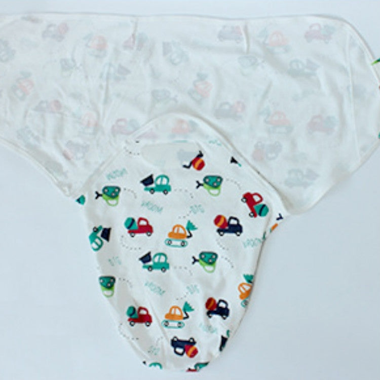 Spring Summer Cotton Baby Infant Bags Towels Sleeping Bags Knitted Cloth Cap Set, S (50x70 CM), L (60x75 CM)