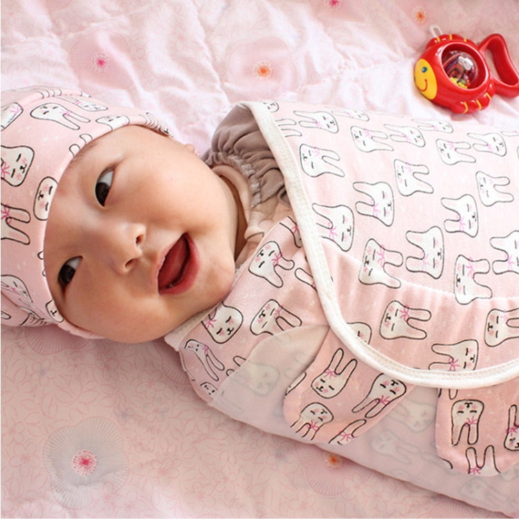 Spring Summer Cotton Baby Infant Bags Towels Sleeping Bags Knitted Cloth Cap Set, S (50x70 CM), L (60x75 CM)
