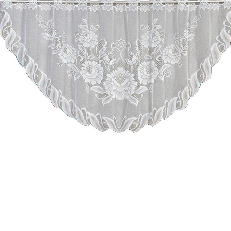 White Translucent Coffee Curtain Tulle Lace Sheer Warp Knitted Jacquard Curtains Bedroom Curtains, Lower Curtain, Upper Curtain, Upper And Lower Curtain