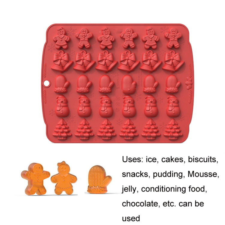 Christmas Supplies Drop Glue Mold Cake Barbecue Baking Tool, Green, Red, Chocolate
