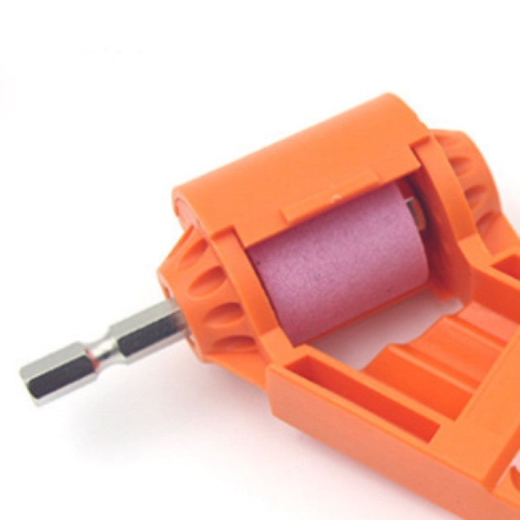 Portable Iron Straight Shank Twist Drill Bit Grinder, With Bucket Orange, With Bucket Blue, Accessories, Grindstone, No Buckle Dark Orange, No Buckle Blue
