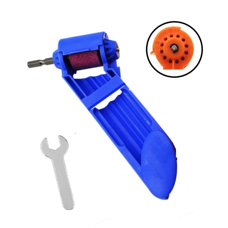 Portable Iron Straight Shank Twist Drill Bit Grinder, With Bucket Orange, With Bucket Blue, Accessories, Grindstone, No Buckle Dark Orange, No Buckle Blue
